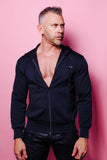 COMME des GARÇONS PLAY BLACK ZIP-UP HOODIE