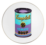 ANDY WARHOL LARGE PORCELAIN PLATE - CAMPBELL- TURQUOISE/PURPLE