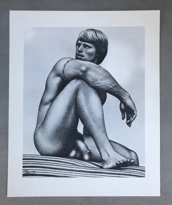 Tom of Finland Large Vintage Over The Shoulder Print