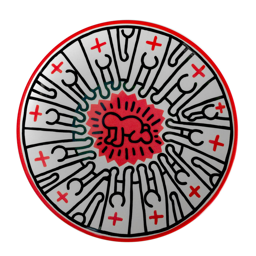 Keith Haring PORCELAIN PLATE "SILVER COLLECTION" #5