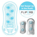 FLIP ORB by Tenga Stroker - Blue Rush / White