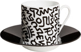 Keith Haring Porcelain Espresso Set Black Pattern
