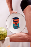ANDY WARHOL PORCELAIN PLATE -  CAMPBELL - ORANGE/BLUE