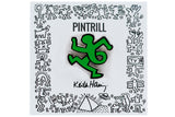 KEITH HARING TWIST MAN PIN - GREEN