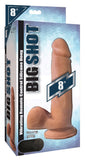 Big Shot Vibrating Silicone Dildo w. Balls - 8 Inch