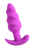 BANG Remote Control 21X Vibrating Silicone Swirl Butt Plug - Purple