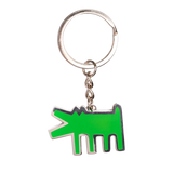 Keith Haring Green Barking Dog Key Ring