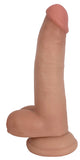8" BARESKIN DILDO BY JOCK w. BALLS - Light