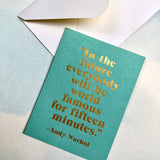 Andy Warhol Philosophy Greeting Assortment Notecards