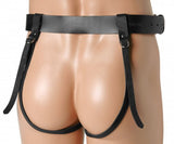 Double Penetration Premium Leather Dildo Harness for Men by Strict Leather